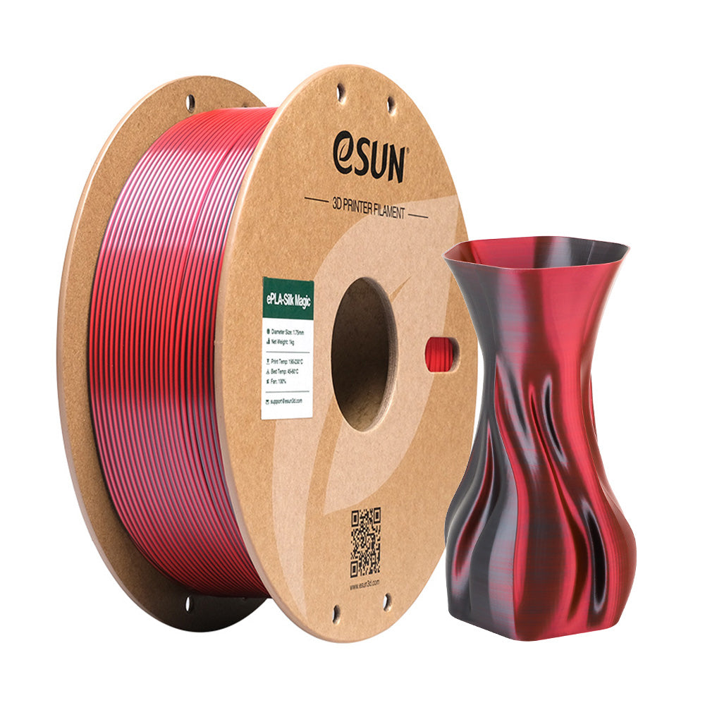 eSUN - PLA Silk - Magic - Noir/Rouge (Black/Red) - 1.75mm - 1kg