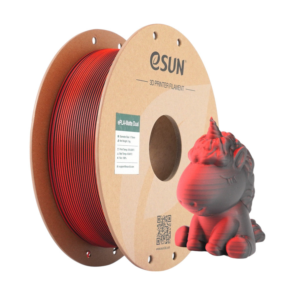 eSUN - PLA Matte - Dual colors - Noir/Rouge (Black/Red) - 1.75mm - 1kg