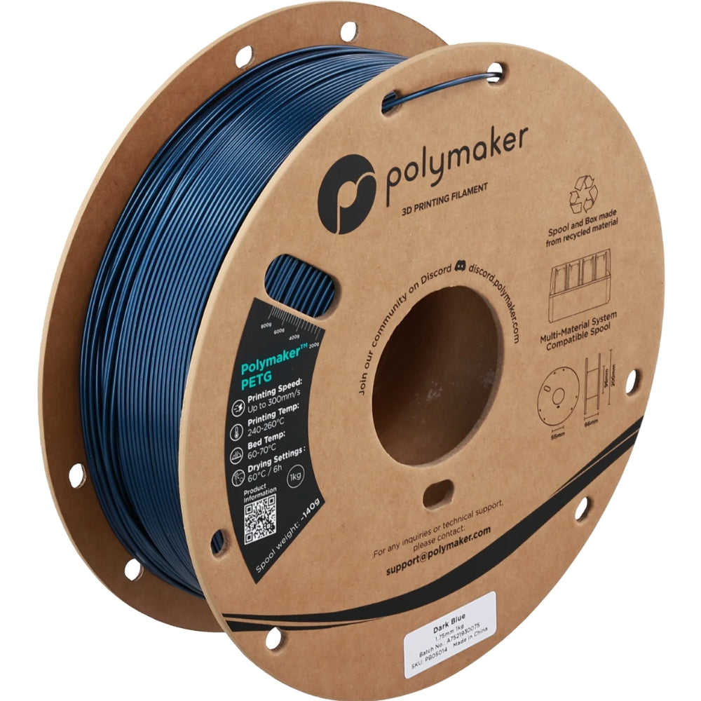 Polymaker - PETG - Blue foncé (Dark Blue) - 1.75mm - 1kg