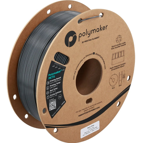 Polymaker - PETG - Gris foncé (Dark Grey) - 1.75mm - 1kg