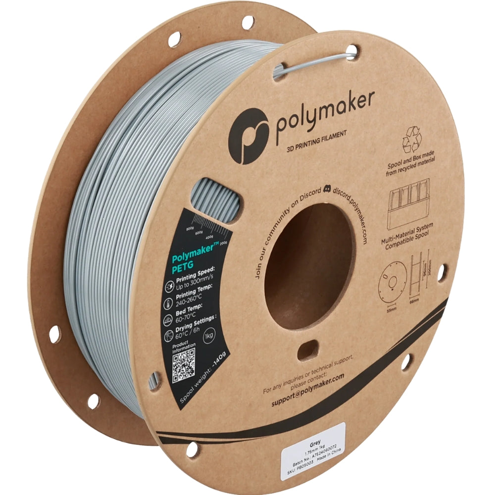 Polymaker - PETG - Gris (Grey) - 1.75mm - 1kg