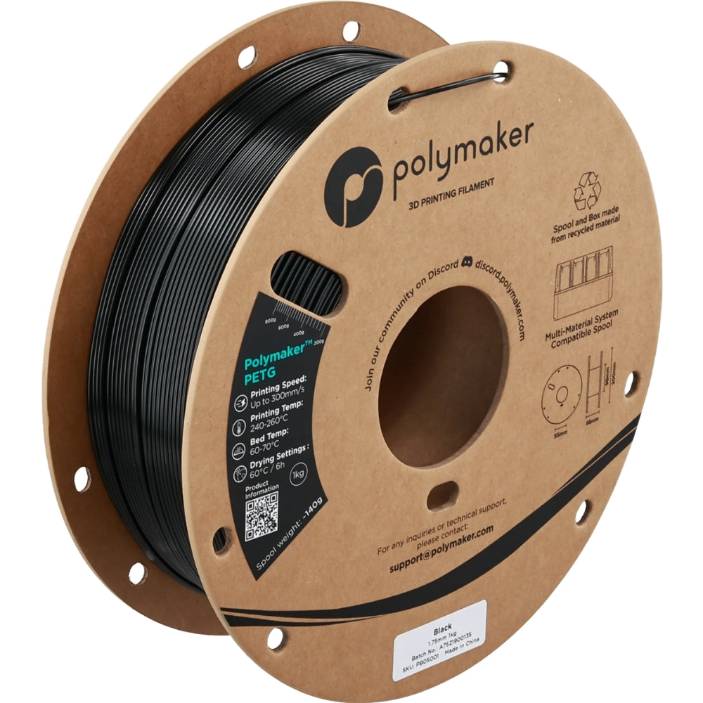 Polymaker - PETG - Noir (Black) - 1.75mm - 1kg