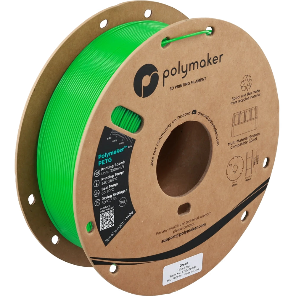 Polymaker - PETG - Vert (Green) - 1.75mm - 1kg