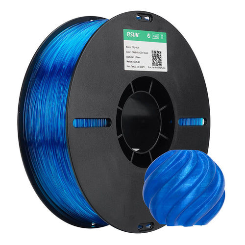 eSUN - TPU 95A - Bleu Transparent (Transp. Blue) - 1.75mm - 1kg