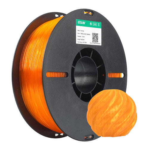 eSUN - TPU 95A - Orange Transparent (Transp. Orange) - 1.75mm - 1kg