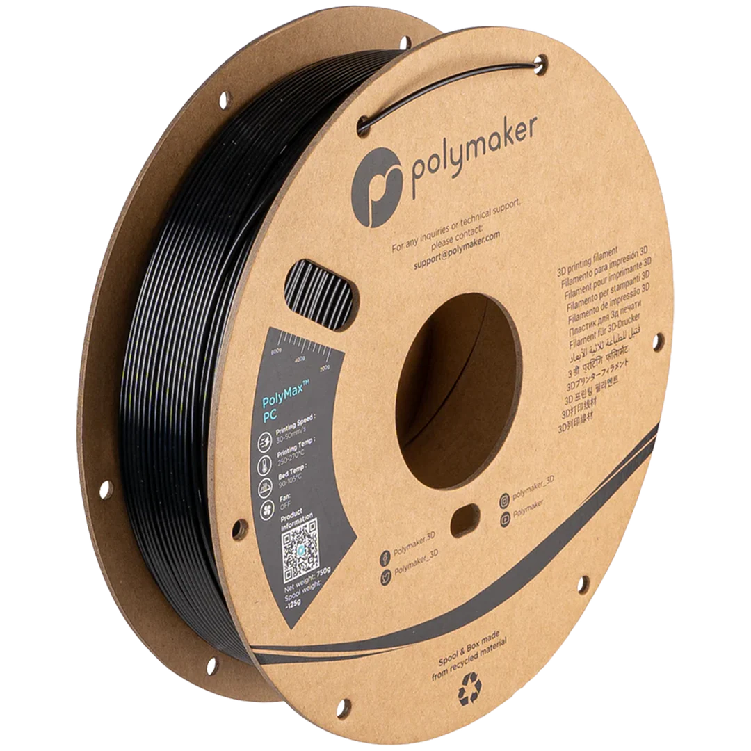 Polymaker - PolyMax PC - Noir (Black) - 1.75mm - 0.75kg