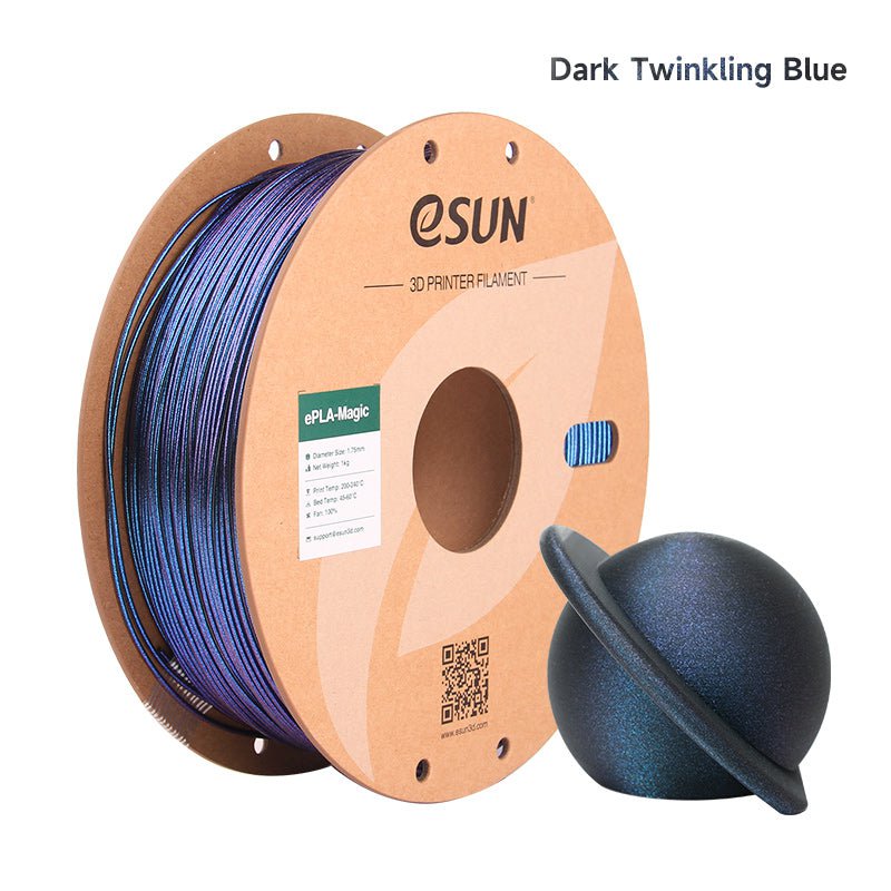 eSUN - PLA Magic - Bleu scintillant foncé (Dark Twinkling Blue) - 1.75mm - 1kg