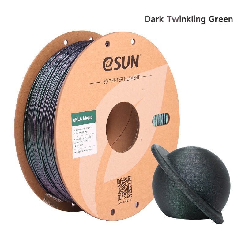 eSUN - PLA Magic - Vert scintillant foncé (Dark Twinkling Green) - 1.75mm - 1kg