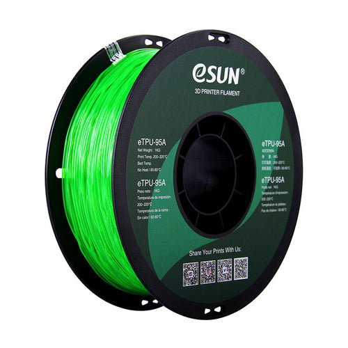 eSUN - TPU 95A - Vert Transparent (Transp. Green) - 1.75mm - 1kg