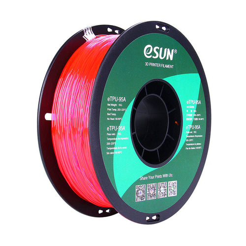 eSUN - TPU 95A - Rose Transparent (Transp. Pink) - 1.75mm - 1kg
