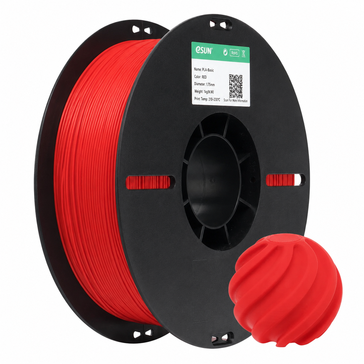 eSUN - PLA Basic - Rouge (RGB Red) - 1.75mm - 1kg