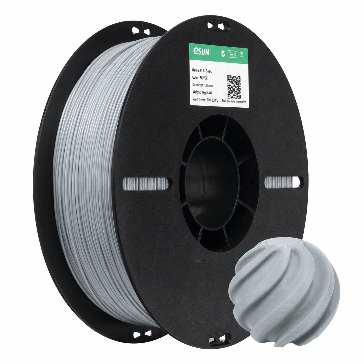 eSUN - PLA Basic - Argent (Silver) - 1.75mm - 1kg