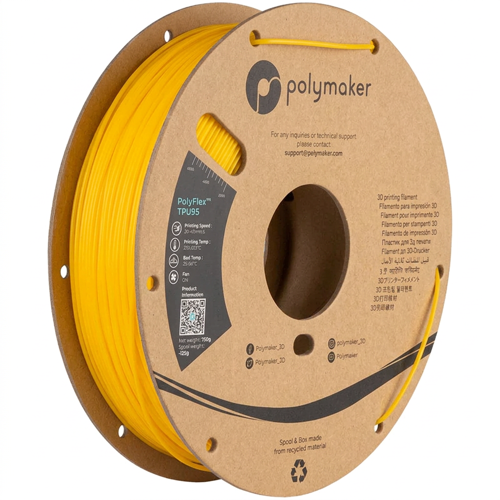 Polymaker - PolyFlex TPU95A - Jaune (Yellow) - 1.75mm - 1kg