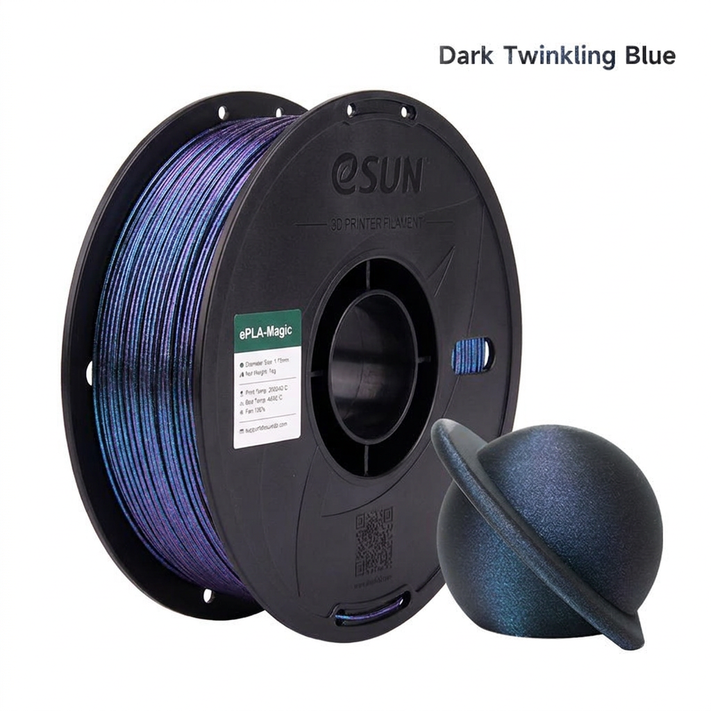 eSUN - PLA Magic - Bleu Scintillant Foncé (Dark Twinkling Blue) - 1.75mm - 1kg