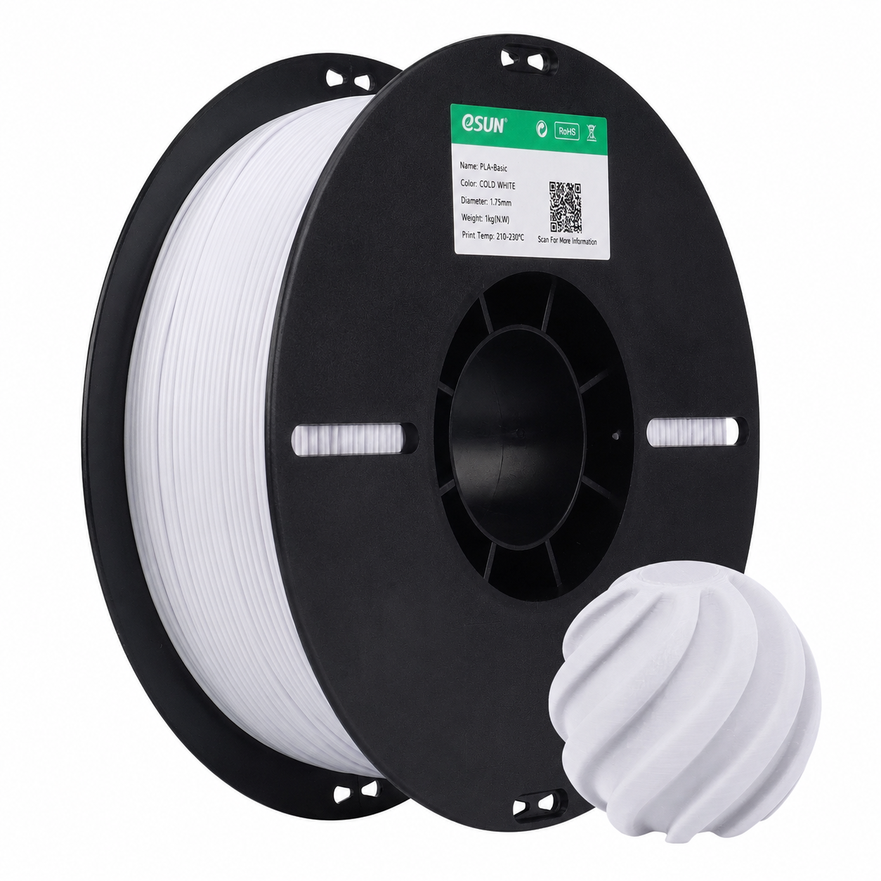 eSUN - PLA Basic - Blanc froid (Cold White) - 1.75mm - 1kg