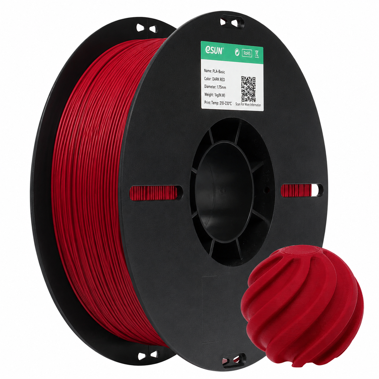 eSUN - PLA Basic - Rouge Pompier (Fire Engine Red) - 1.75mm - 1kg