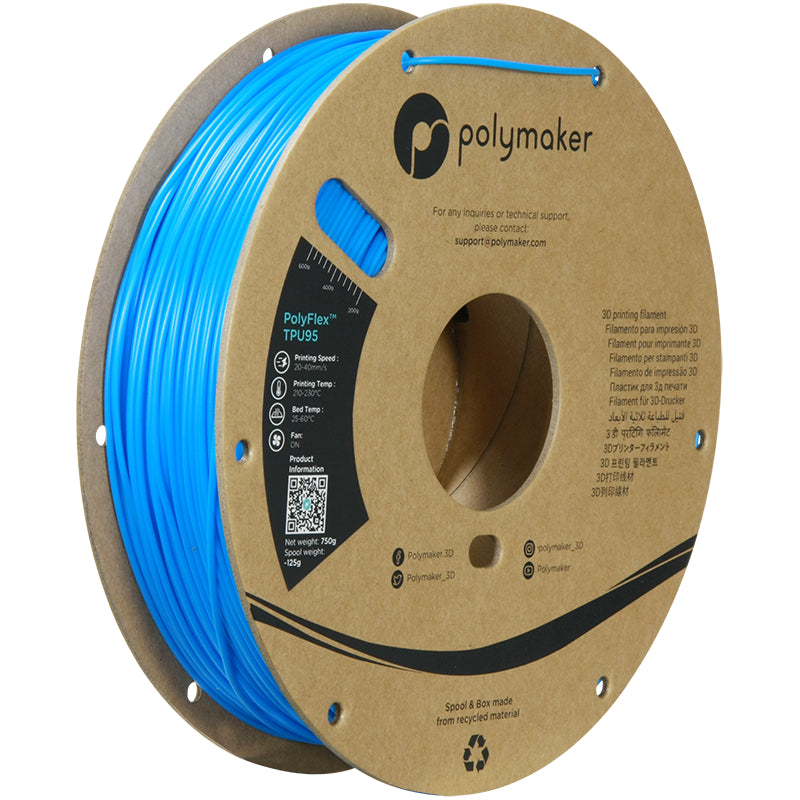 Polymaker - PolyFlex TPU95A - Bleu sarcelle (Teal) - 1.75mm - 1kg
