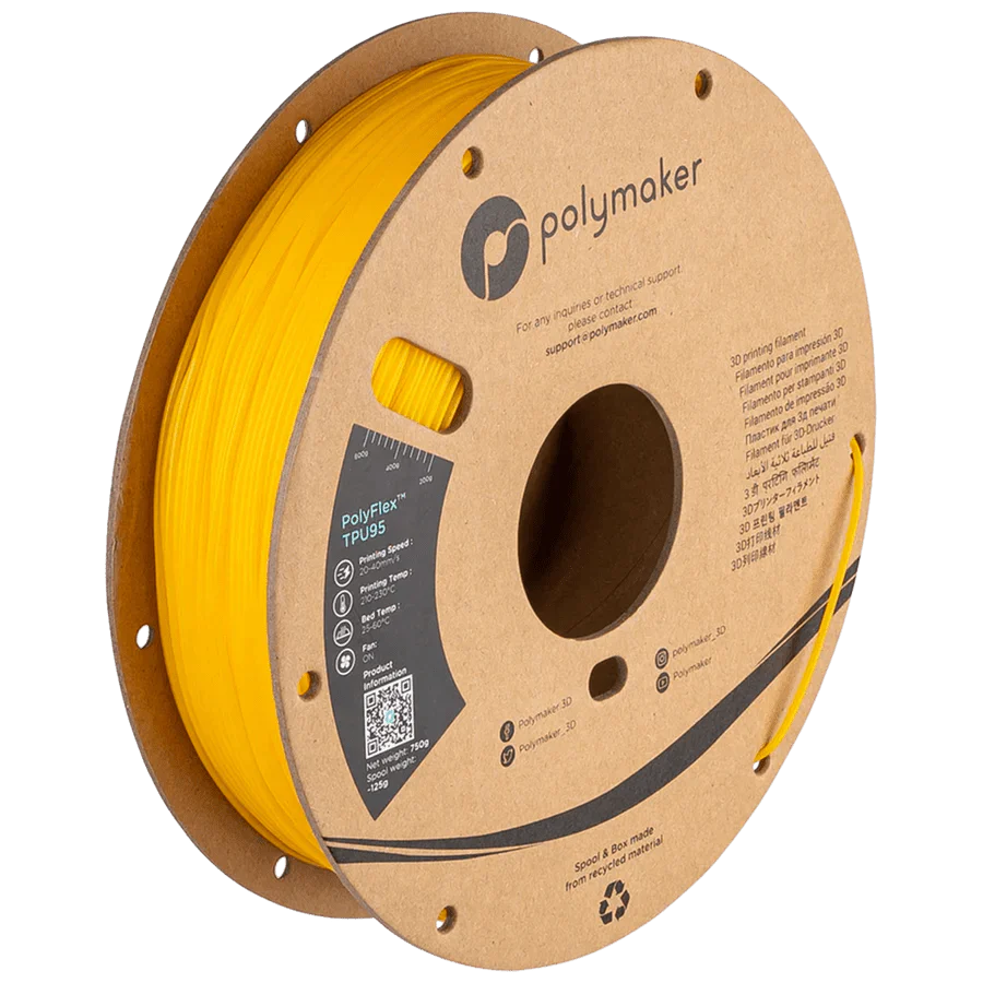 Polymaker - PolyFlex TPU95A - Jaune (Yellow) - 1.75mm - 1kg