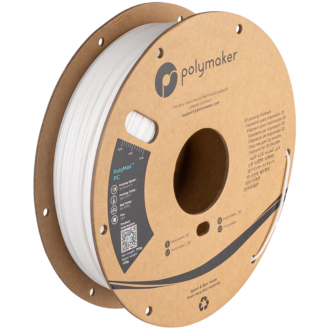 Polymaker - PolyMax PC - Blanc (White) - 1.75mm - 0.75kg